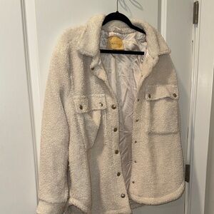 Blank NYC Cream Teddy Jacket